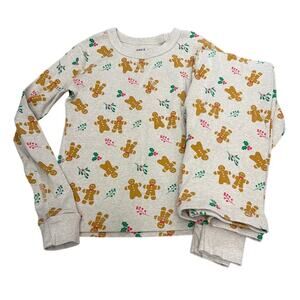 Pact Unisex Jolly Gingerbread One For All Organic 2 piece Pajama Set Size 9